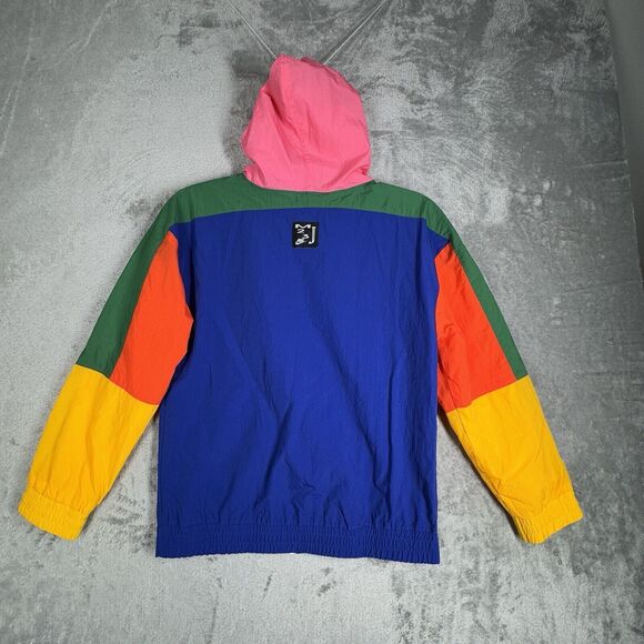 Nike Air Jordan Jacket Boys Large Multicolor Colorblock Windbreaker Streetwear - Picture 4 of 11